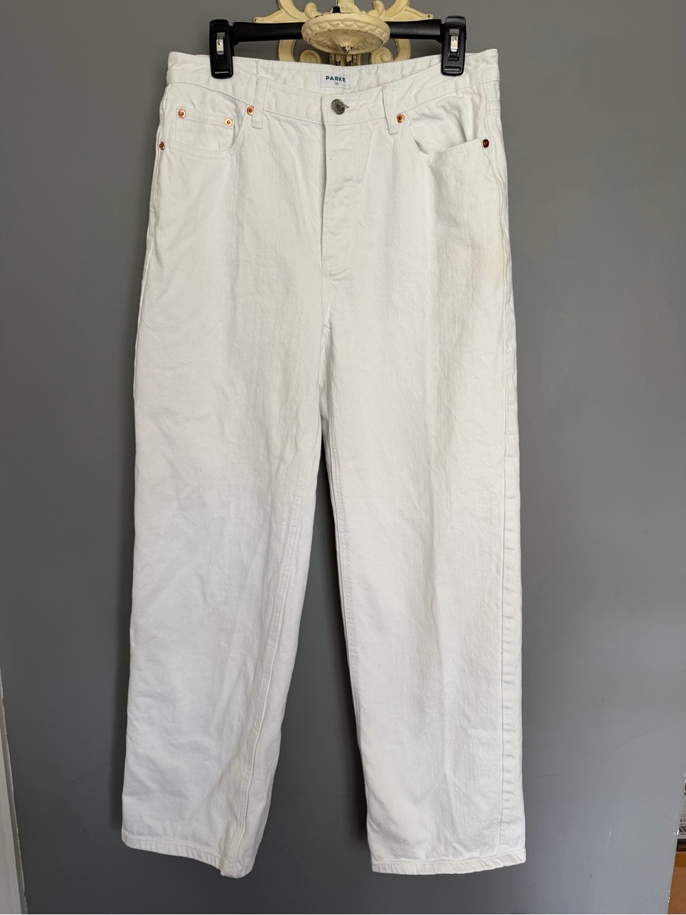 Parks Women's Relaxed White Jeans